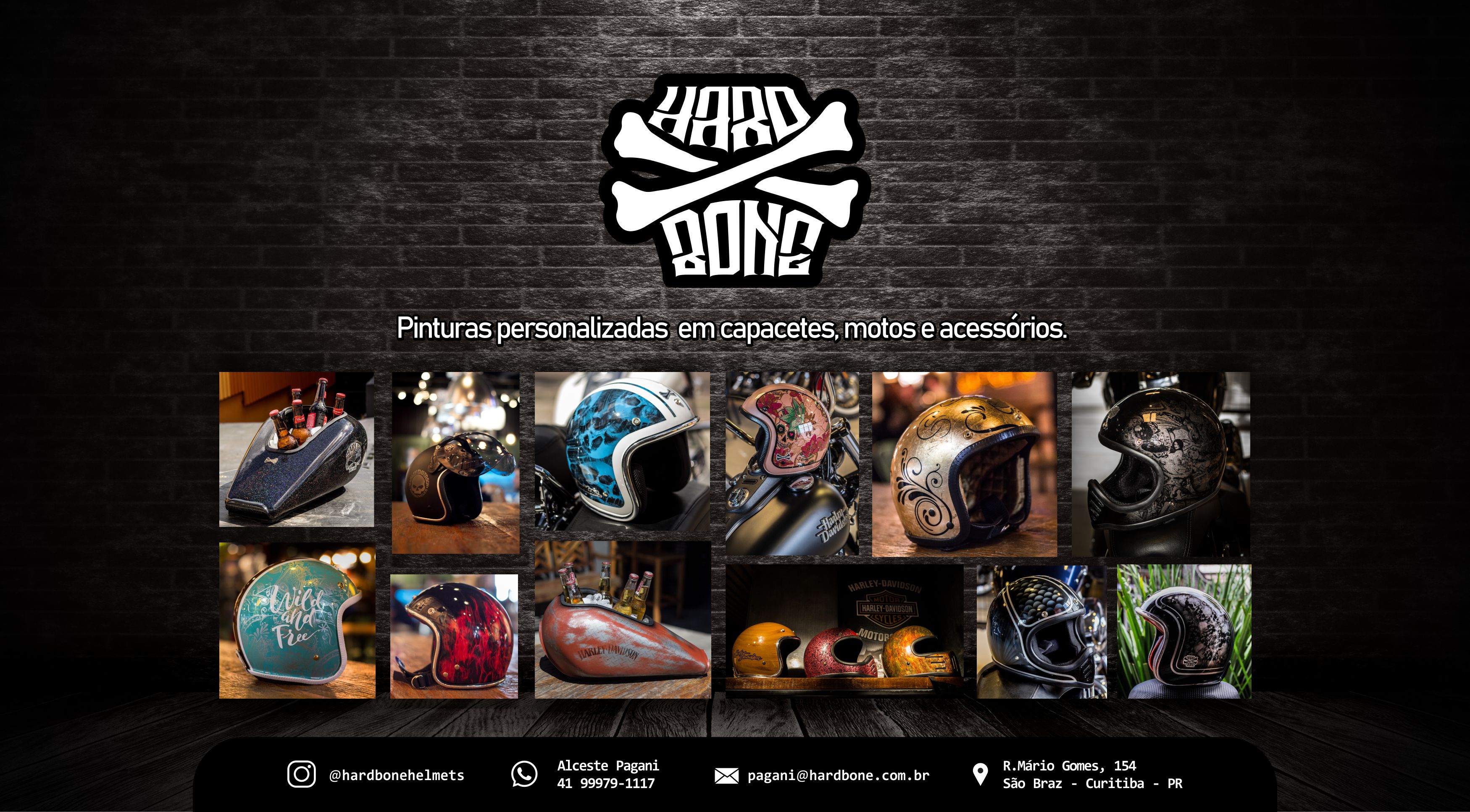 Pinturas personalizadas em capacetes, motos e acessórios - HARDBONE